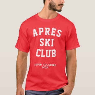 Après Ski Club Winter Skireise Passende Gruppe Ski T-Shirt