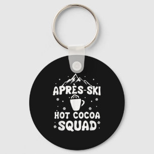 Apres Ski Cocoa Squad Niedlicher Skifahrer Schlüsselanhänger