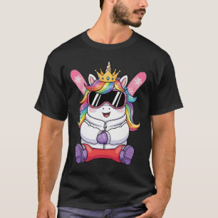 Apres Ski Elite Ski Häschen Einhorn Schnee Skifahr T-Shirt