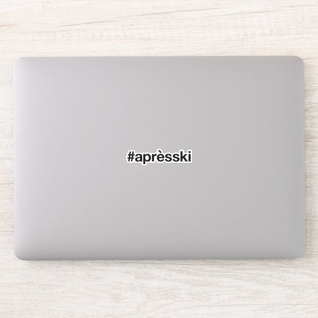 APRES SKI Hashtag Aufkleber (Computer)