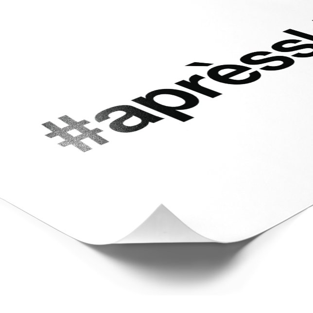 APRES SKI Hashtag Fotodruck (Ecke)