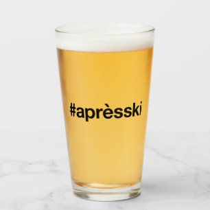 APRES SKI Hashtag Glas