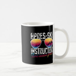 Apres Ski Instructor Erste Lektion Freier Skifahre Kaffeetasse