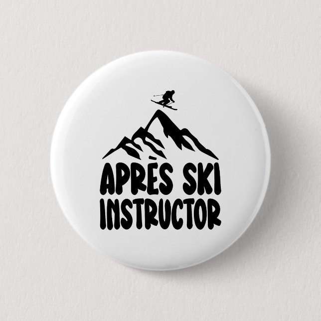 Apres Ski Instructor Shirt Frauen Männer Für Apres Button (Vorderseite)