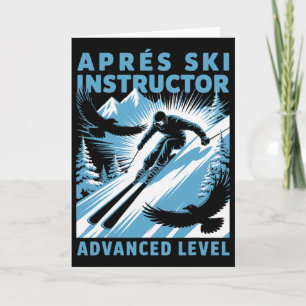 Après-Ski-Instructor Skifahren Snowboarden Skifahr Karte