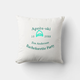 Après-Ski-Junggesellinnen-Abschiedsparty türkisfar Kissen