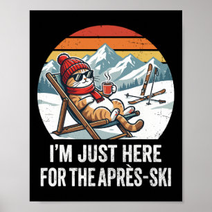 Après-Ski-Katzen-Skifahren Männer Frauen Kinder Lu Poster