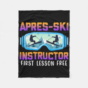 Apres-Ski-Lehrer Erste Lektion Kostenlos Lustiger Fleecedecke