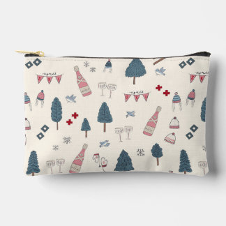 Apres Ski Lover Geschenk Winter Pink Champagne Mak Zubehörtasche