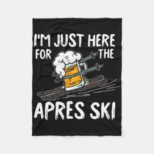Apres Ski Lustiger Skifahrer Wintersport Skifahren Fleecedecke