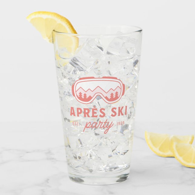 Apres-Ski-Mädchen-Party rosa Glas (Vorderseite Ice)