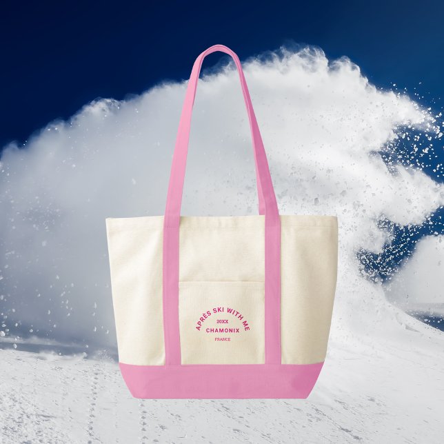 Après Ski mit mir Hot-Pink Ski Wappen Tragetasche (Von Creator hochgeladen)