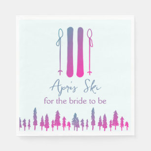 Apres Ski Neon Winter Junggeselinnen-Abschied Serviette