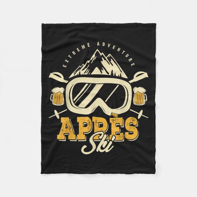 Apres Ski Party Outfit, Beer &amp; Drinks After Sk Fleecedecke (Vorderseite)