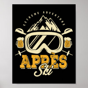 Apres Ski Party Outfit, Bier & Amp; Getränke nach  Poster