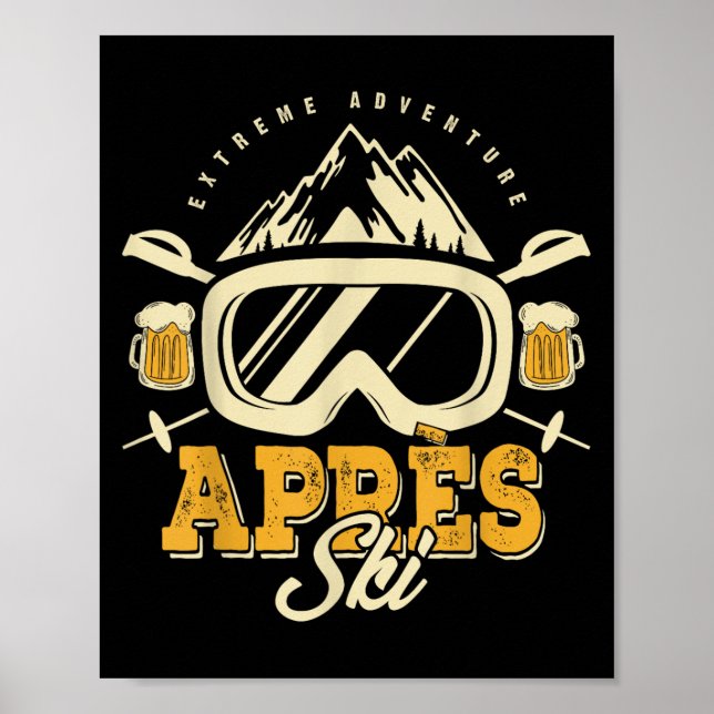 Apres Ski Party Outfit, Bier & Amp; Getränke nach  Poster (Vorne)