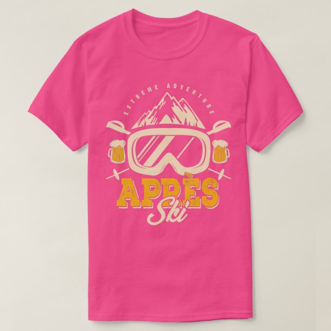 Apres Ski Party Outfit, Bier & Drinks nach dem Ski T-Shirt (Design vorne)