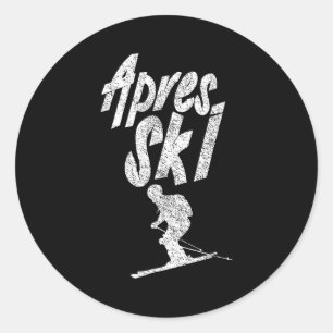 Apres-Ski-Party-Truppe Crew Skifahren Bier Skifahr Runder Aufkleber