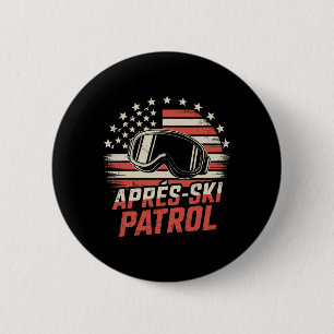 Apres Ski Patrol USA-Flagge Button