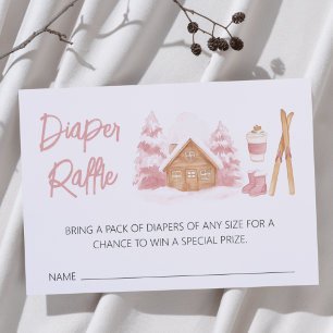 Apres Ski Pink Babydusche Windelwanne Begleitkarte