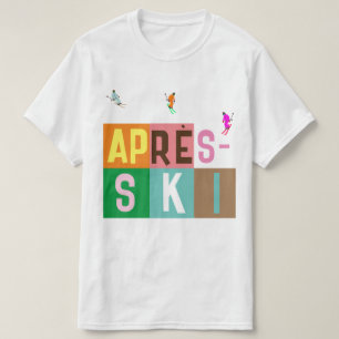 Après-ski Retro Skiers - Farbblock T-Shirt