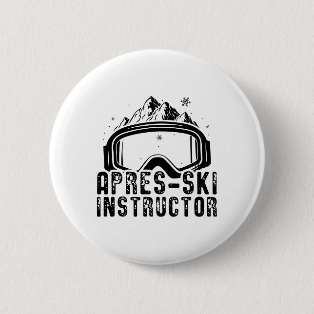 Apres-Ski | Skifahrer Skiberge Geschenk Button (Vorderseite)