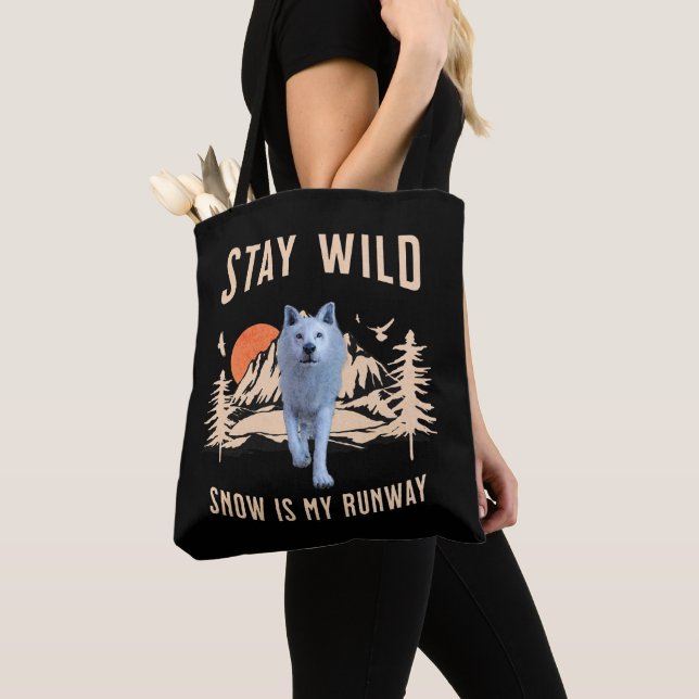 Après Ski Snow Runway Wolf Art Tasche (Von Nahem)