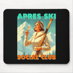 Apres Ski Sozialclub Skiliebhaber Wintersport Mousepad
