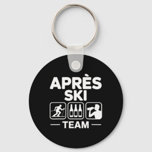 Apres Ski Team Skifahren Snowboarden Skifahrer Apr Schlüsselanhänger