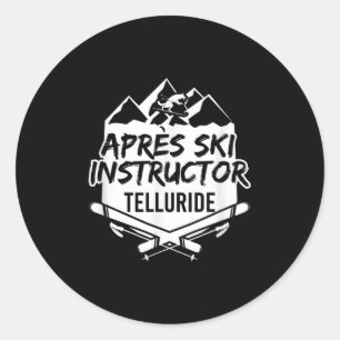 Après-Ski-Trainer Telluride Mountain Skifahren Ski Runder Aufkleber