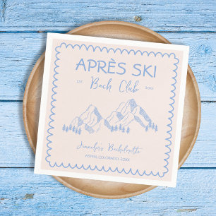 Apres Ski Winter Junggesellinnenabschied Bach Club Serviette