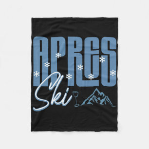 Apres Ski Winter Spaß Snowboarden Berg Skifahren Fleecedecke