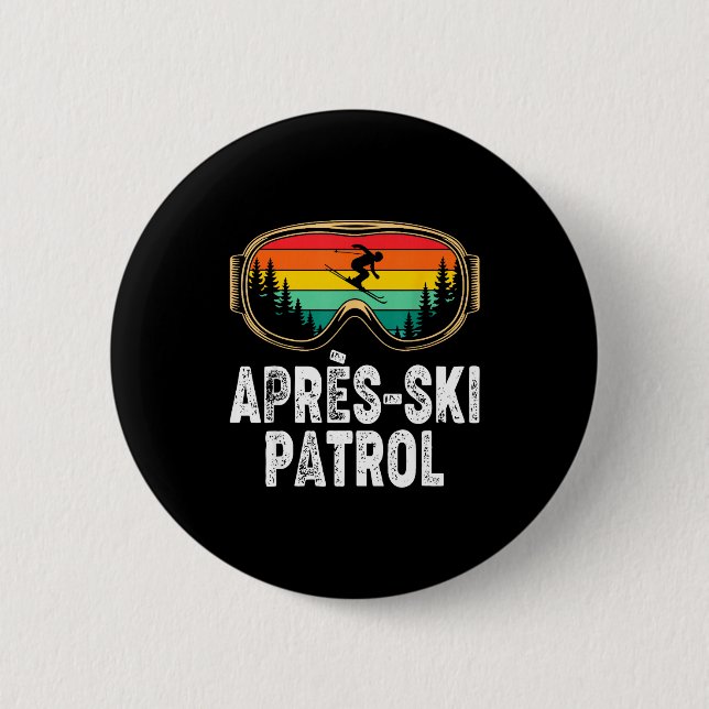 Apres Skipatrouille Skibrille Snowboardfahrer Skif Button (Vorderseite)