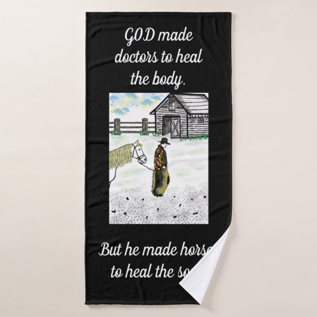 Après une balade en cheval (Serviette de bain)