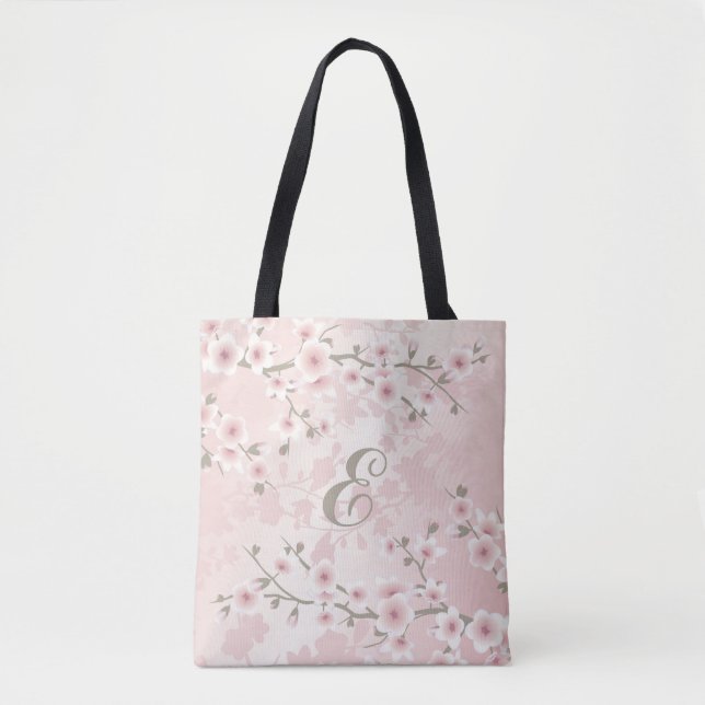 Apricot Cherry Blossom Vintag Custom Tasche (Vorderseite)