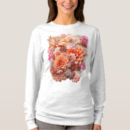 Apricot Crush Color 2024 mit Sukkulenten T-Shirt