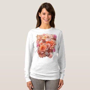 Apricot Crush Color 2024 mit Sukkulenten T-Shirt