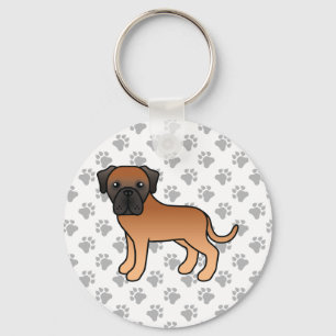 Apricot English Mastiff Süßer Cartoon-Hund Schlüsselanhänger