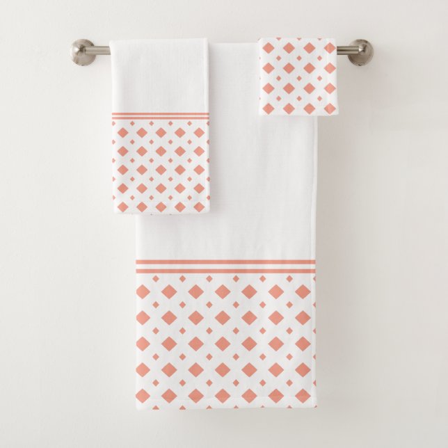 Apricot et Motif de diamant blanc (En situation)