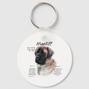 Apricot Fluffy Mastiff Geschichte Schlüsselanhänger