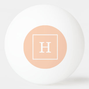 Apricot Gerahmtes Monogramm Tischtennisball