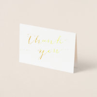 Apricot Gold Foil Wedding Dankeschön Card