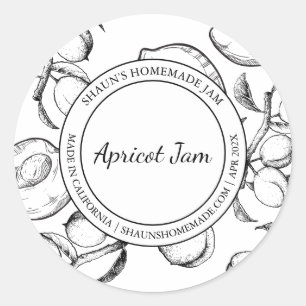 Apricot Jam Croquis étiquette moderne