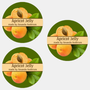 Apricot Jelly Modern Round Food Label Etiketten