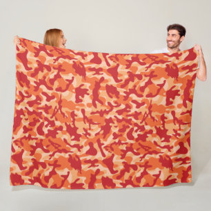 Apricot Lava Camouflage Fleecedecke