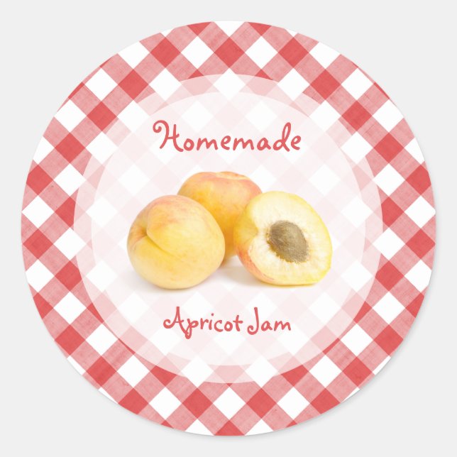 Apricot-Marmelade Runder Aufkleber (Vorderseite)