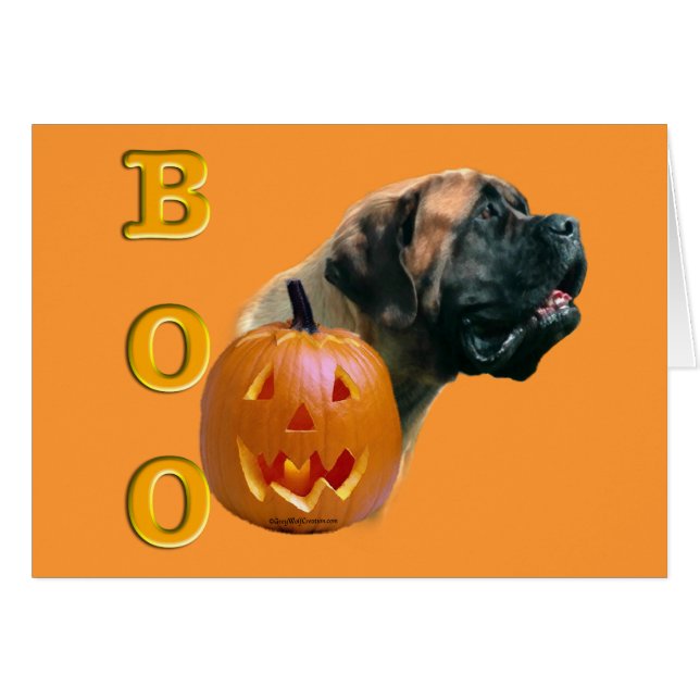 Apricot Mastiff Boo Card (Vorderseite (Horizontal))