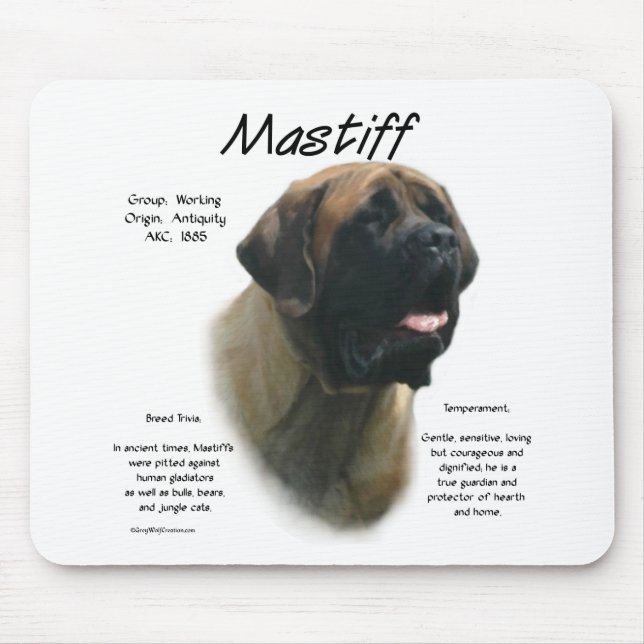 Apricot Mastiff Geschichte Mousepad (Vorne)