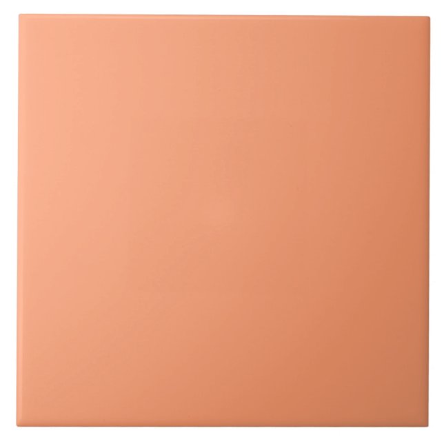 Apricot Orange Keramik Tile. Fliese (Vorderseite)
