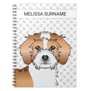 Apricot Parti-color Mini Goldendoodle Dog Notizblock